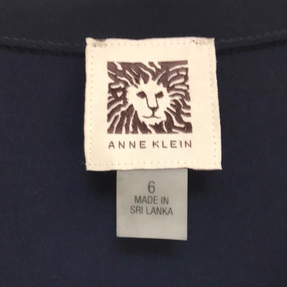 NWT Anne Klein Collared Swing Dress Navy - Picture 5 of 16
